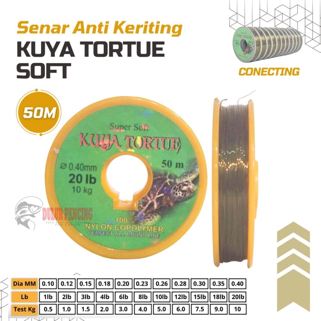 senar pancing kuya tortue 50M super soft