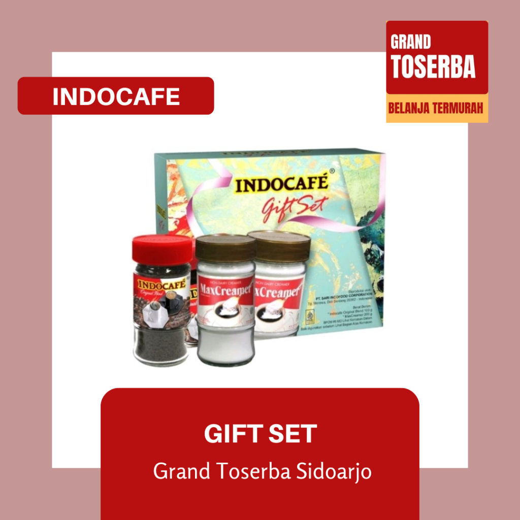 

INDOCAFE GIFT SET ORIGINAL 100g + MAX CREAMER 200g / GIFT BOX COFFEE
