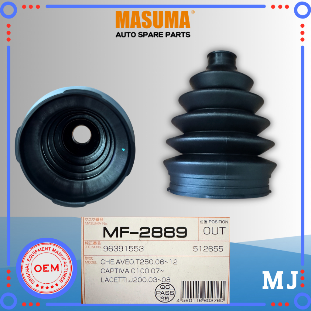 OEM CV Boot Outer Karet Boot AS Roda Luar CHEVROLET KALOS LOVA OPTRA ESTATE 96391553 MASUMA JAPAN QU