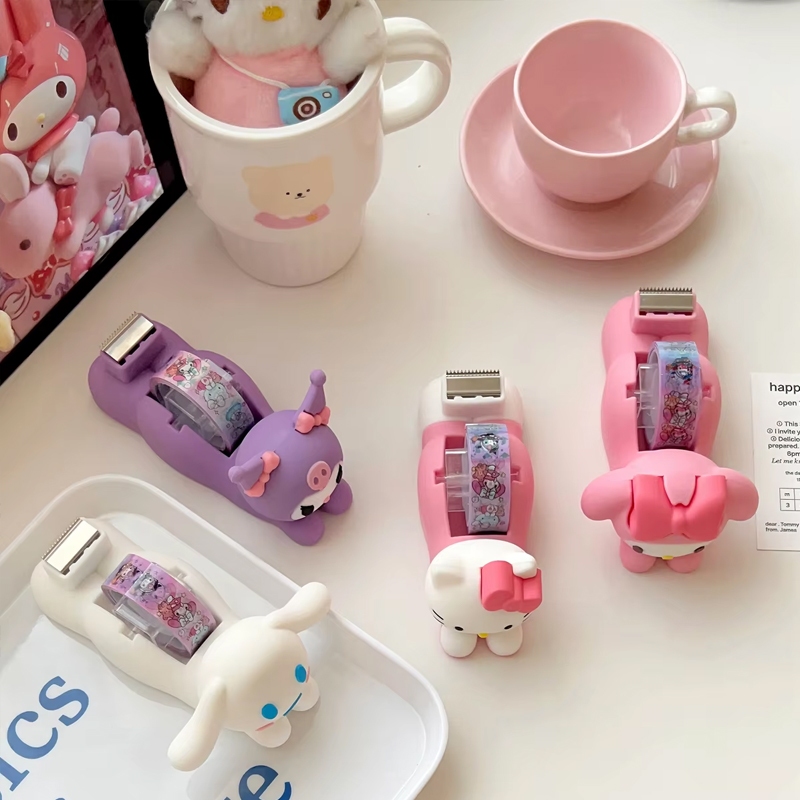 

ER Dispenser Tape Cutter Tempat Solatip Isolasi motif Sanri* 5D