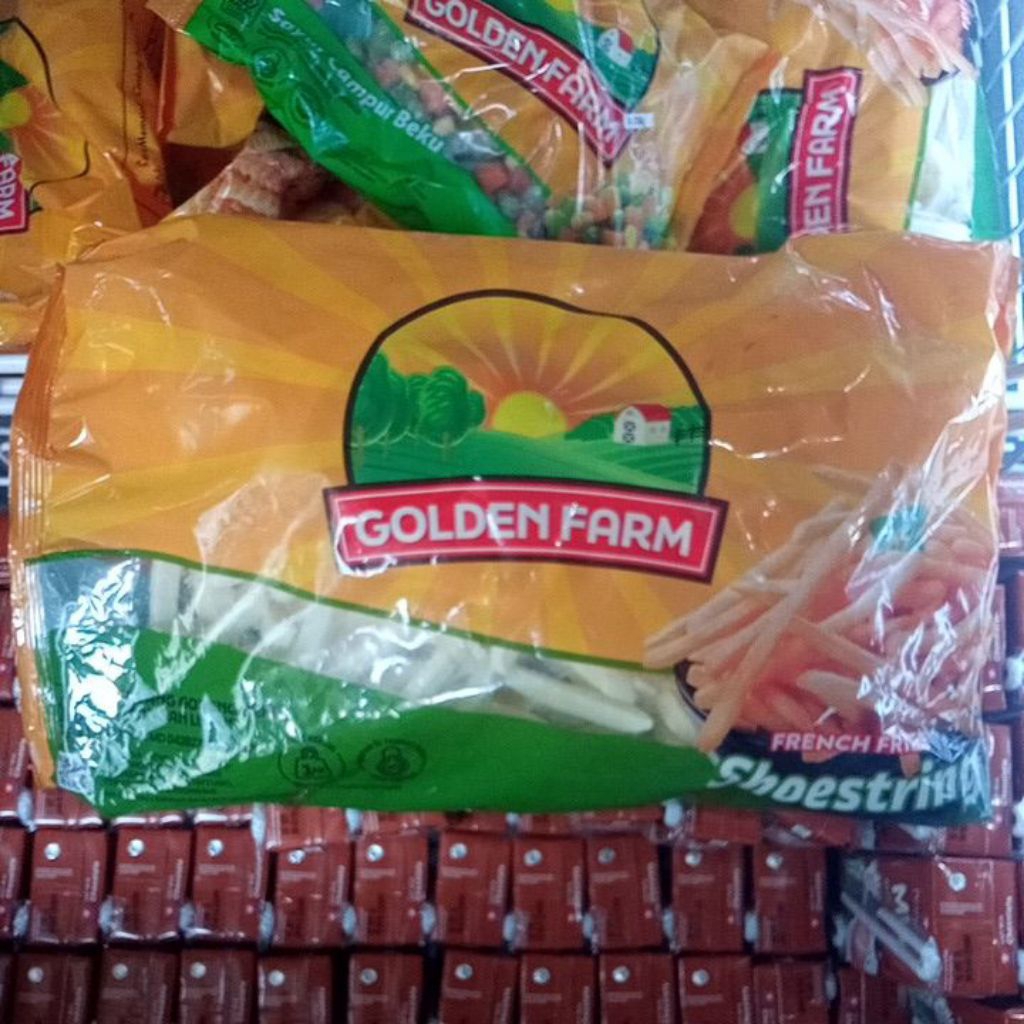 

KENTANG GORENG BEKU FRENCH FRIES GOLDEN FARM SHOESTRING CUT 1KG 1 PCS