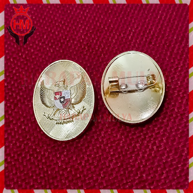 Pin Oval Garuda Pin Bros Garuda Oval Logam - Harapan Mulya