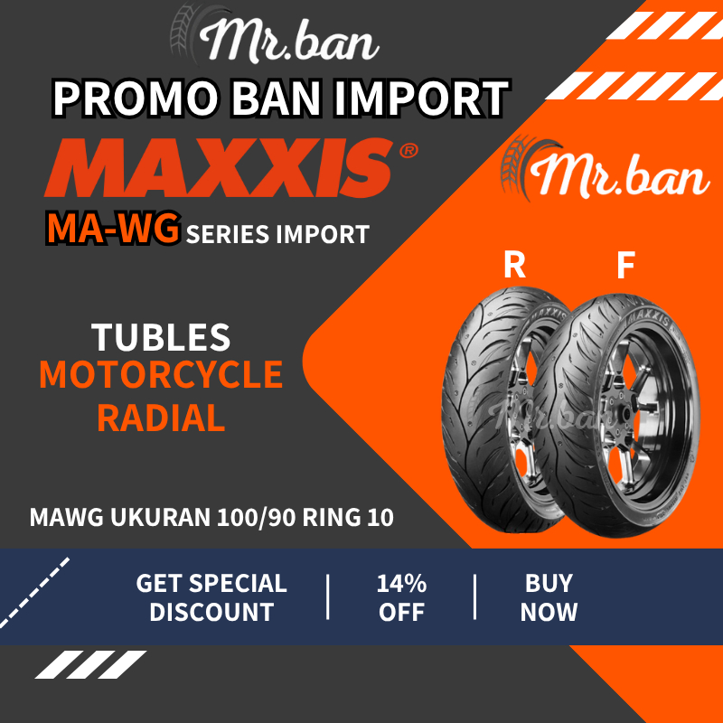Ban Motor VESPA RING 10 Maxxis TUBLES 100/90-10 MA-WG TL