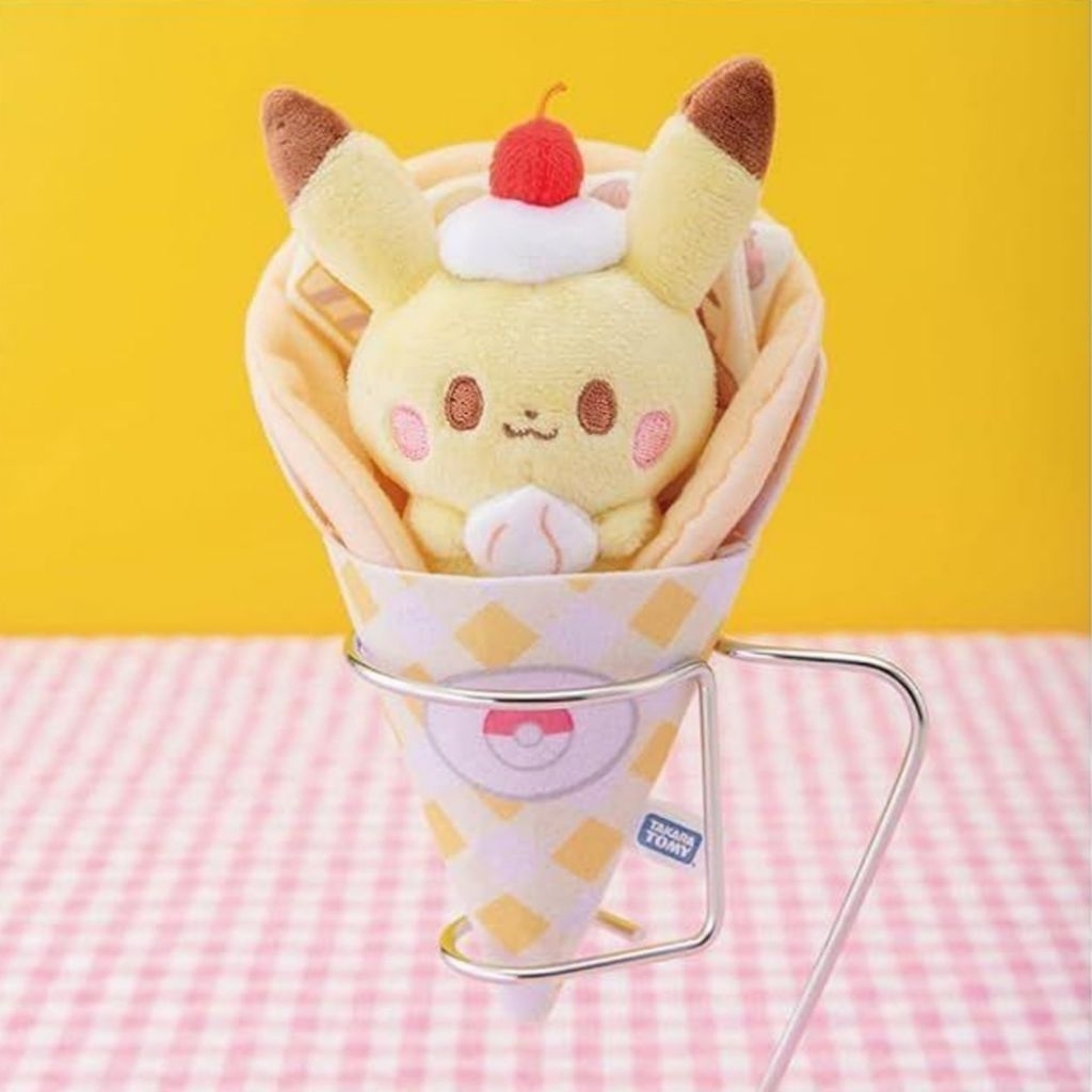 pokemon plush boneka crepes takara Tomy pikachu piplup alcremy
