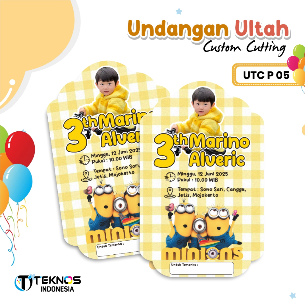 

UNDANGAN ULANG TAHUN ANAK CUSTOM - BAHAN ART PAPER CUTTING UNIK