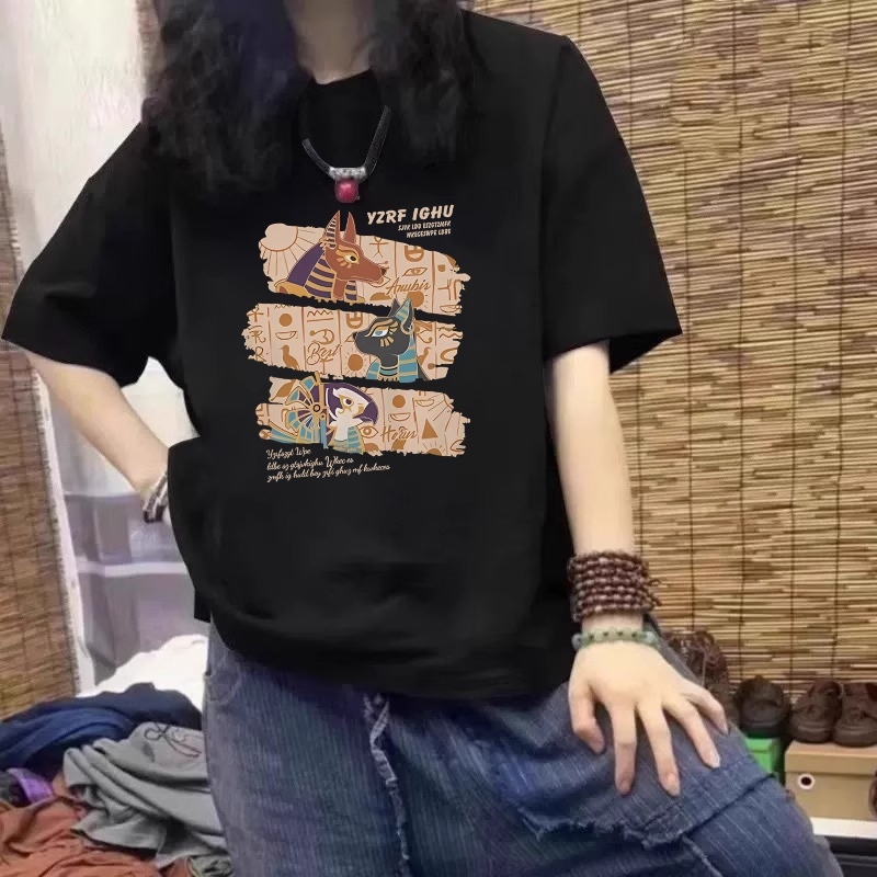 75TOKO Kaos Wanita Hitam Kaos Katun Hip Hop Premium Kaos Hip Hop