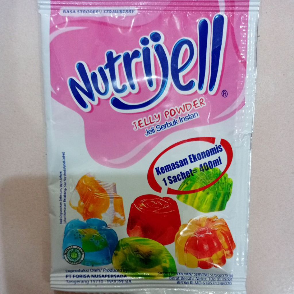 

Nutrijell Ekonomi Jelly Powder Kemasan Sachet Rasa Stroberi 10gr