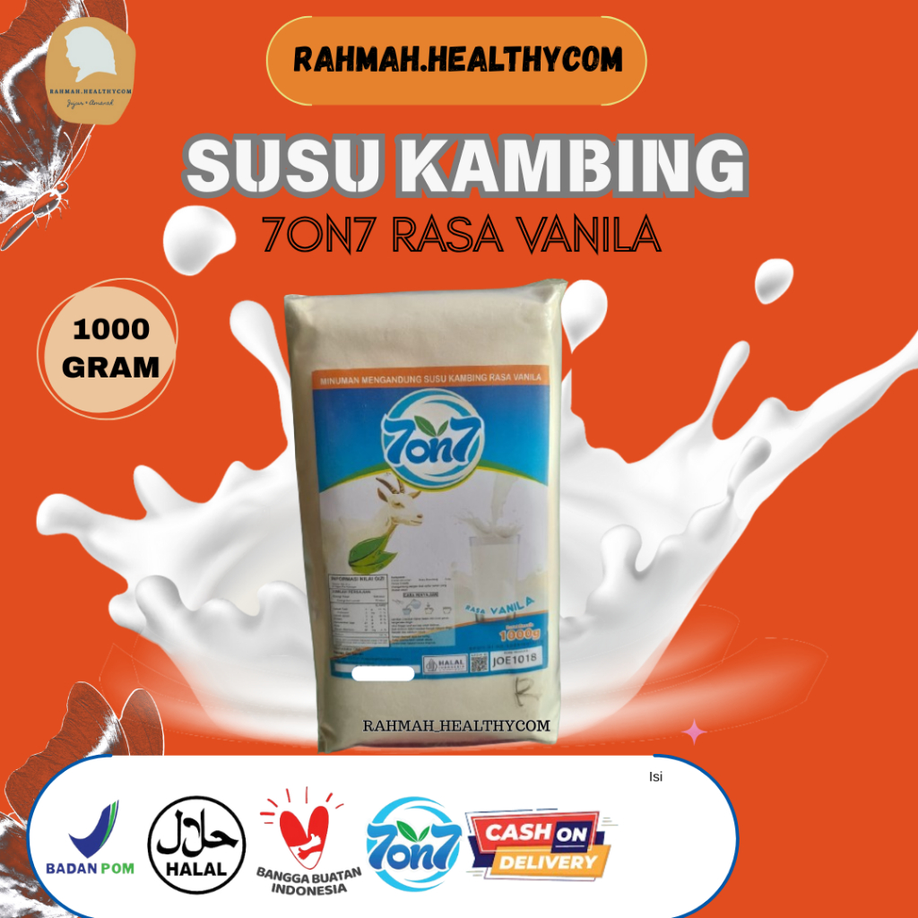 

SUSU KAMBING 7on7 RASA VANILA 1KG/1000GR BPOM Seven on Seven