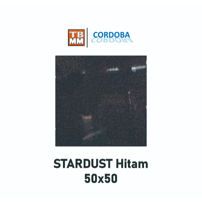 KERAMIK 50X50 HITAM KILAP MOTIF BINTIK TERAZO TERASSO STARDUST BLACK