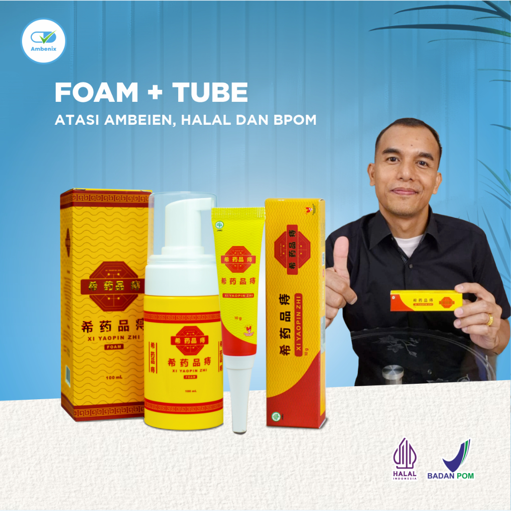XI YAOPIN ZHI Tube dan Foam Obat Wasir Alami Paling Ampuh Salep Ambeien Herbal Tradisional China