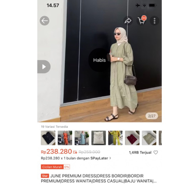 [ Preloved ] Blue denim JUNE PREMIUM DRESS|DRESS BORDIR| Beeanca