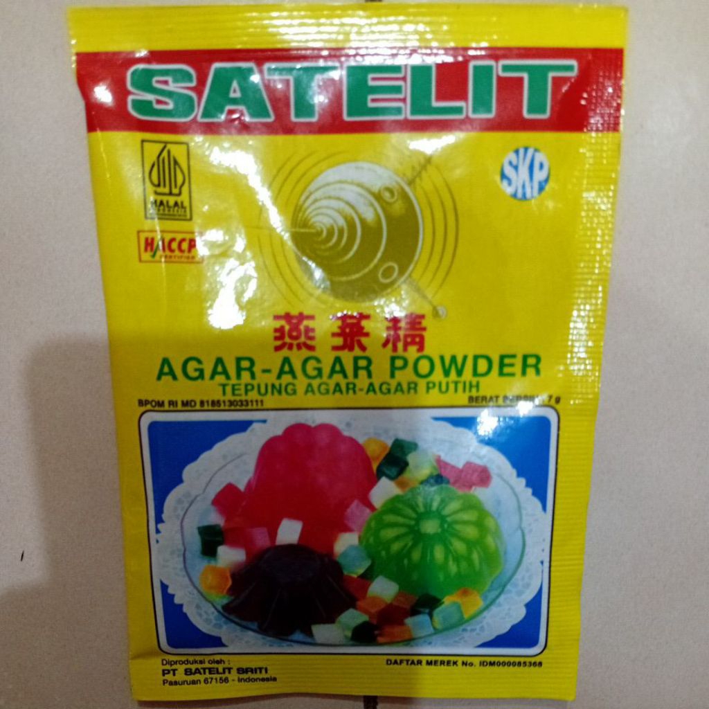 

Satelit Kemasan Sachet Tepung Agar-Agar Putih 7gr