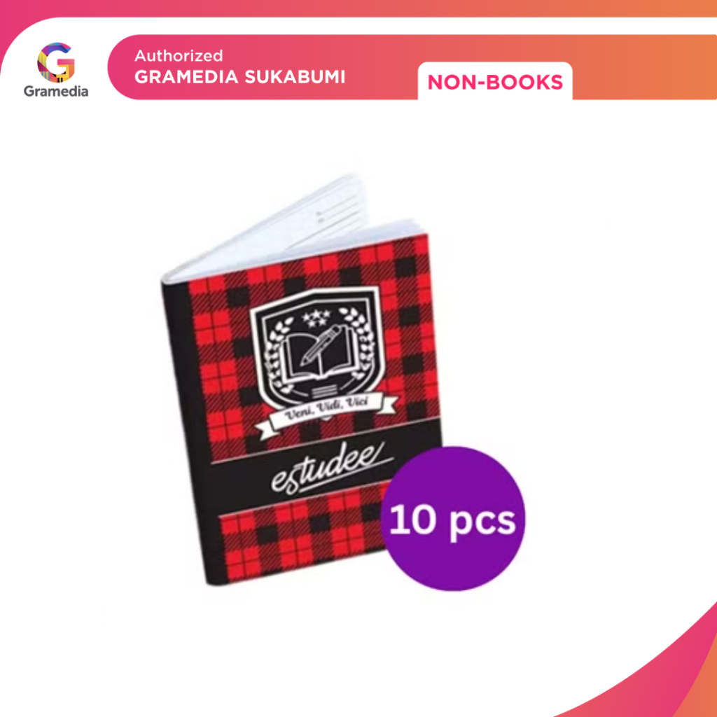 

Gramedia Sukabumi - Estudee B5 Tartan Merah Isi 10