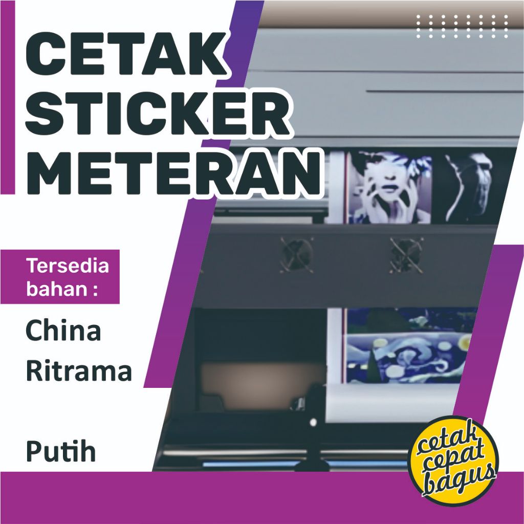 

Cetak Label Kemasan Vinyl Putih PER METER + CUTTING LASER Murah Ready Stock