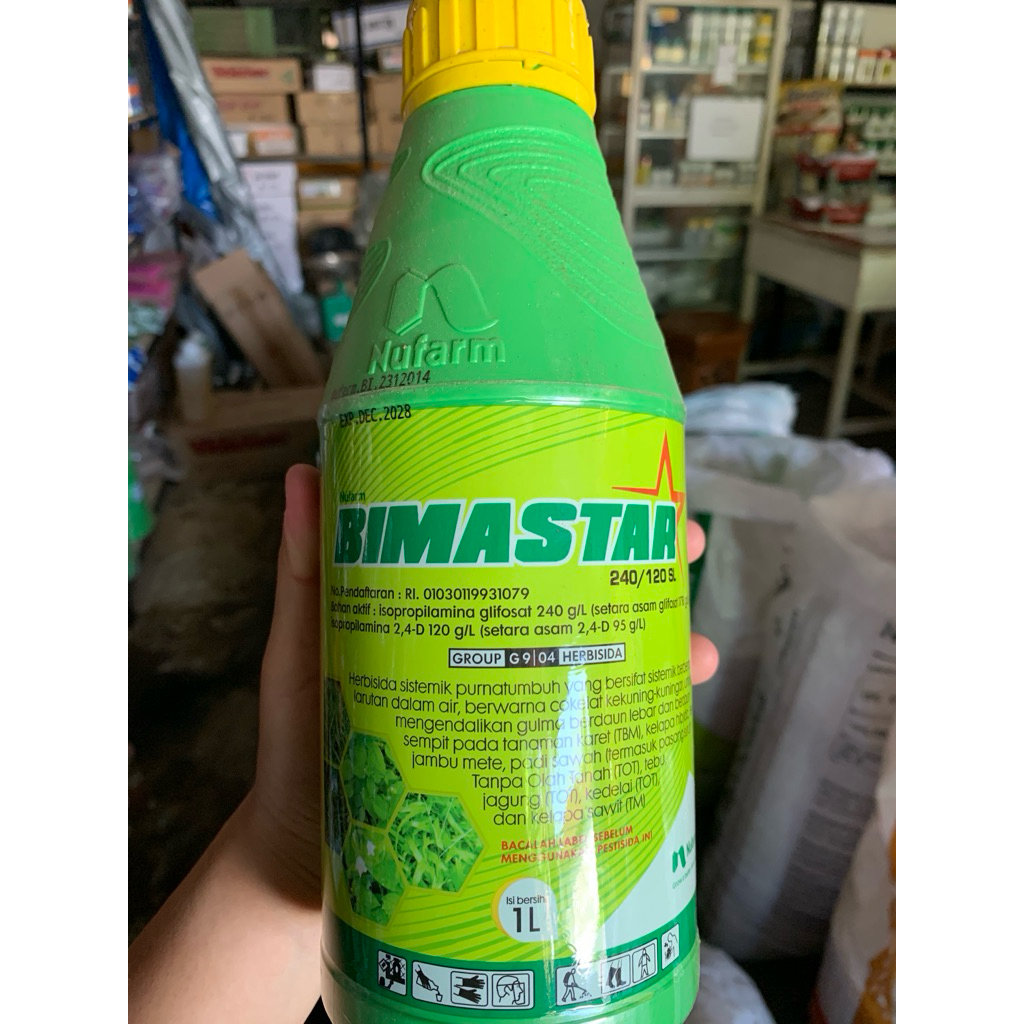 BIMASTAR 240/120 SL ( 1 LITER ) Pembasmi Rumput Sistemik Akar Herbisida Nufarm