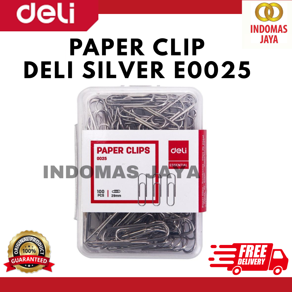 

Deli Klip Kertas Paper Clips 29mm 100pcs/box untuk Kebutuhan Kantor E0025