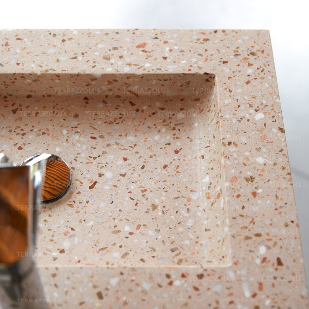 Wastafel Single Top Table Dust Pink