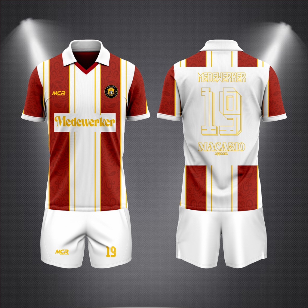 JERSEY FULL PRINTING KERAH PUTIH / JERSEY SEPAK BOLA / JERSEY FUTSAL / JERSEY CUSTOM