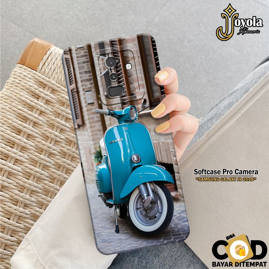 JOYOLA Case Samsung Galaxy J8 2018 Terbaru - Fashion Case Vespa - Softcase Samsung Galaxy J8 2018 - 