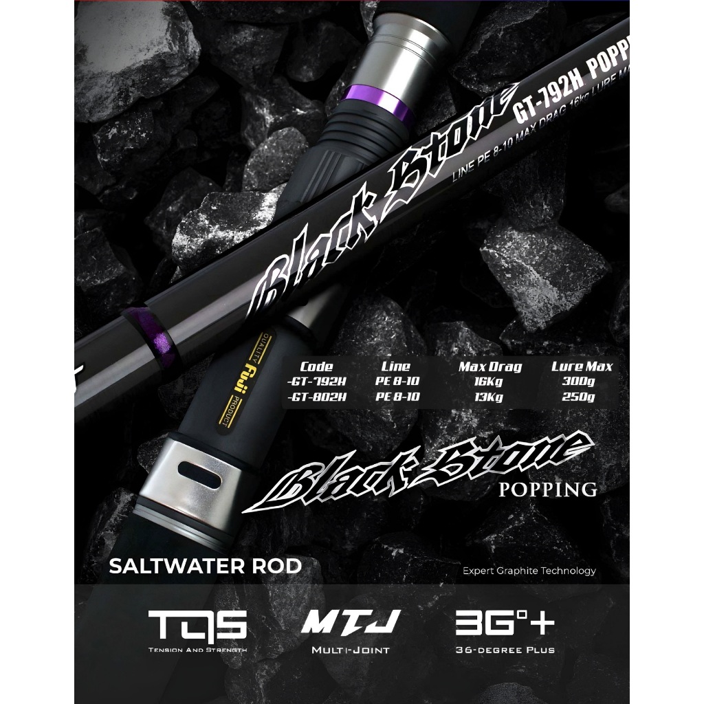 EXPERT BLACKSTONE Spinning Popping Fishing Rod