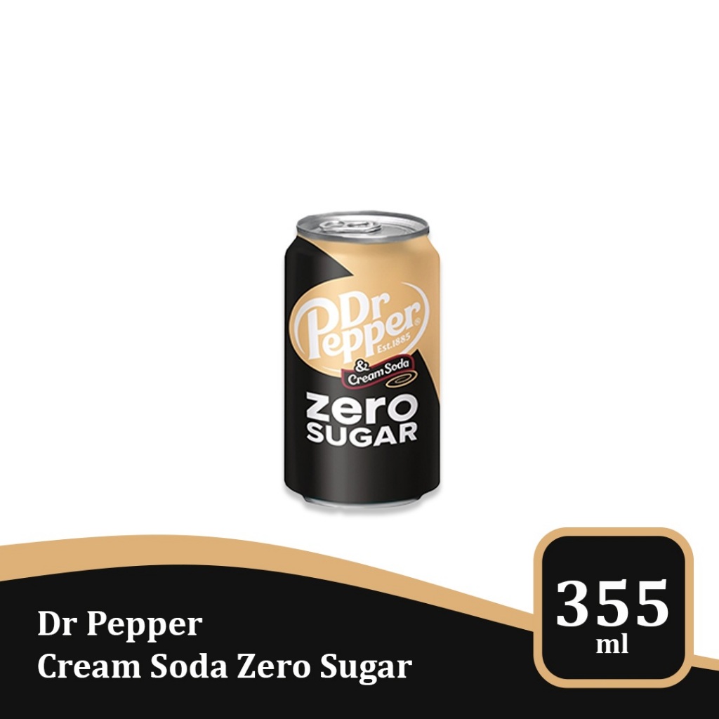 

Dr Pepper Zero Sugar Cream Soda 12 fl oz - Minuman impor USA