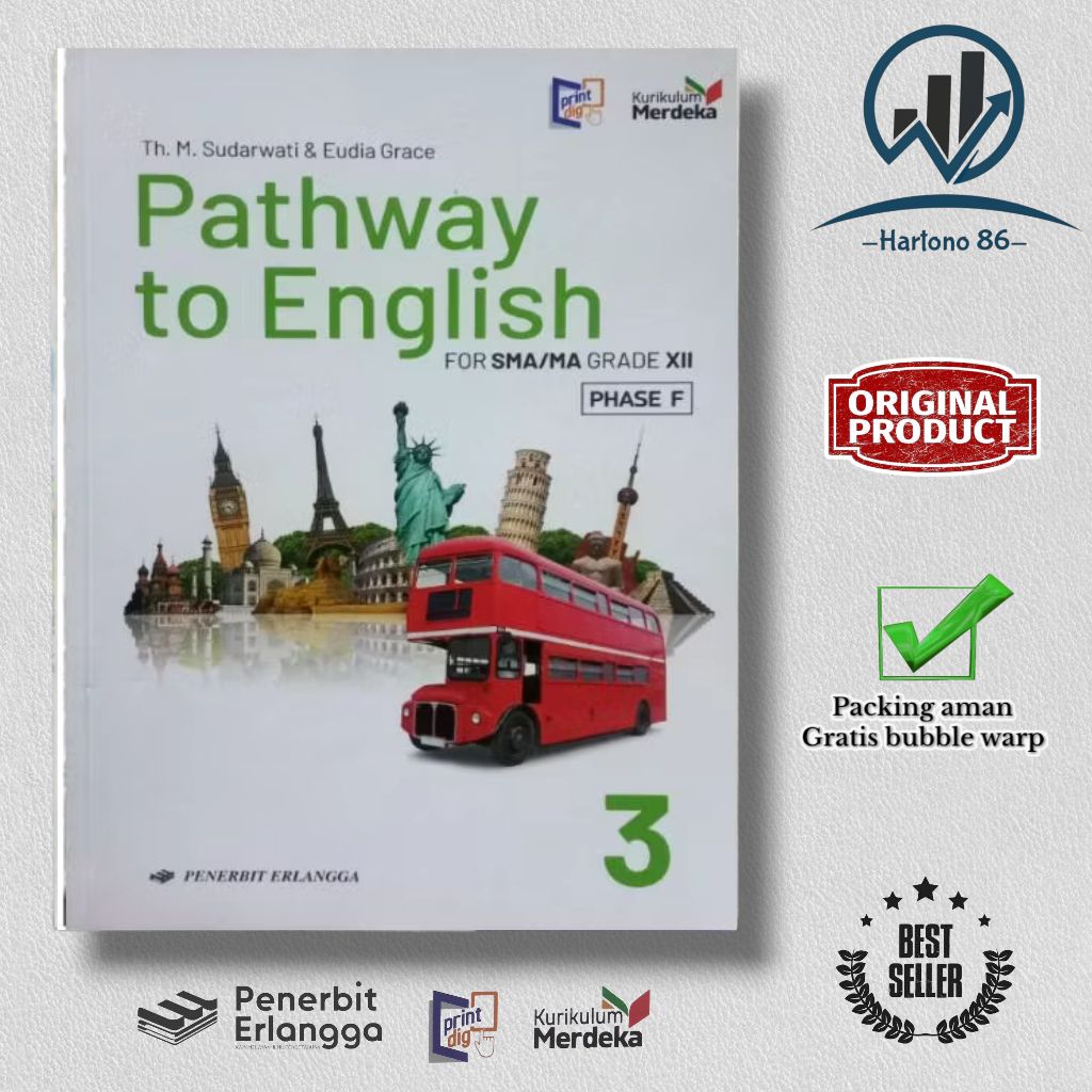 Buku BAHASA INGGRIS erlangga SMA/MA kelas 12 kurikulum merdeka