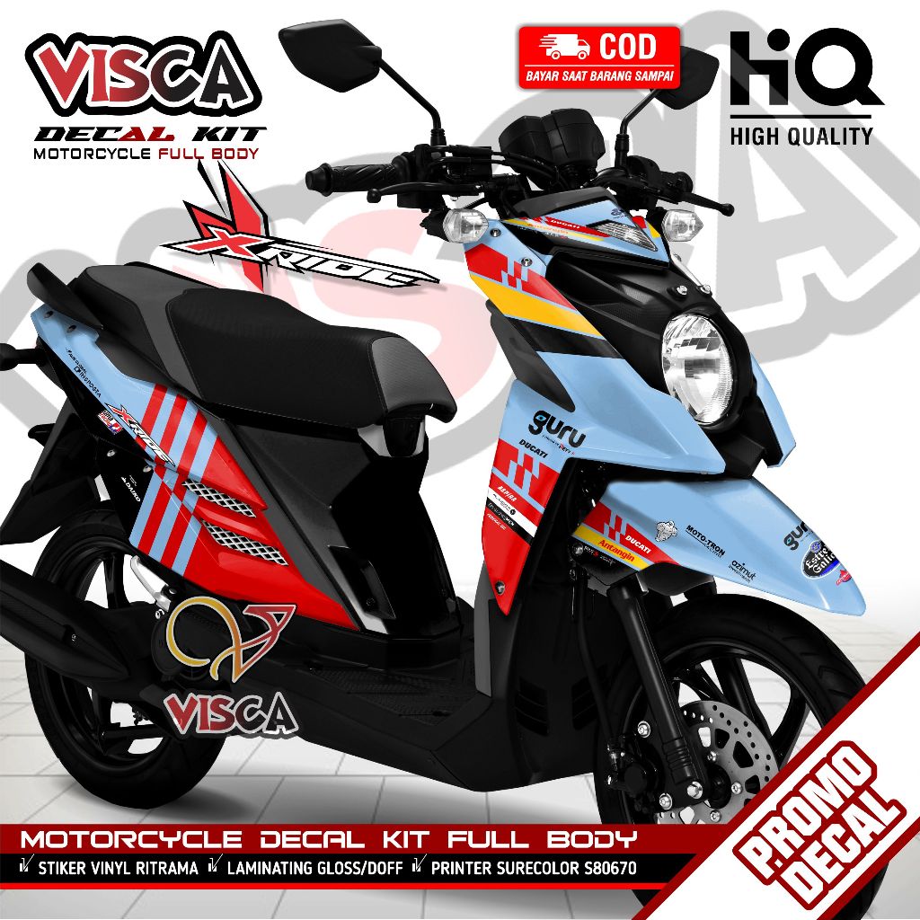 Decal X Ride 115 Full Body Stiker X Ride 115 Full Body Striping X Ride 115 Full Body Decal Hologram 