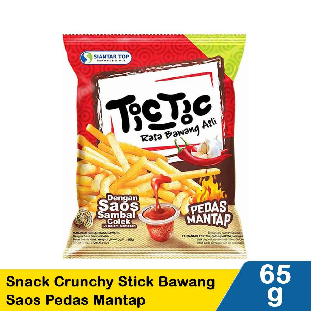 

tic tic snack crunchy stick bawang saos pedas mantap 65g