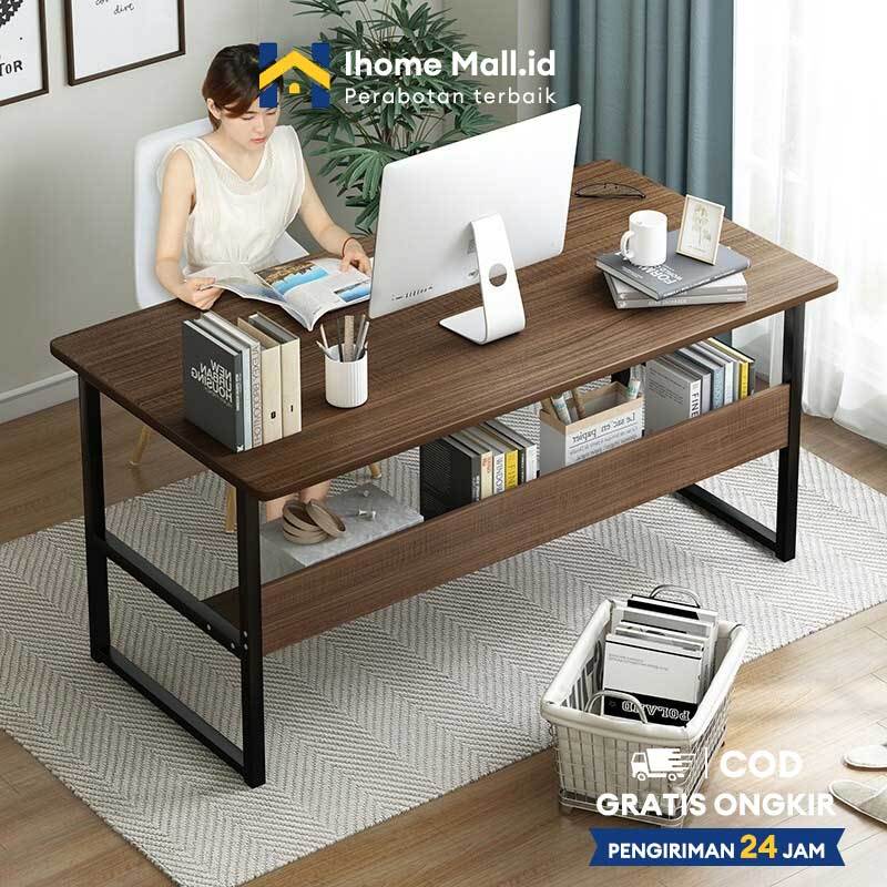 Rumah_Naya IH Meja Kerja Minimalis Meja Belajar Meja Kantor Meja Kerja Aesthetic Meja Komputer Set