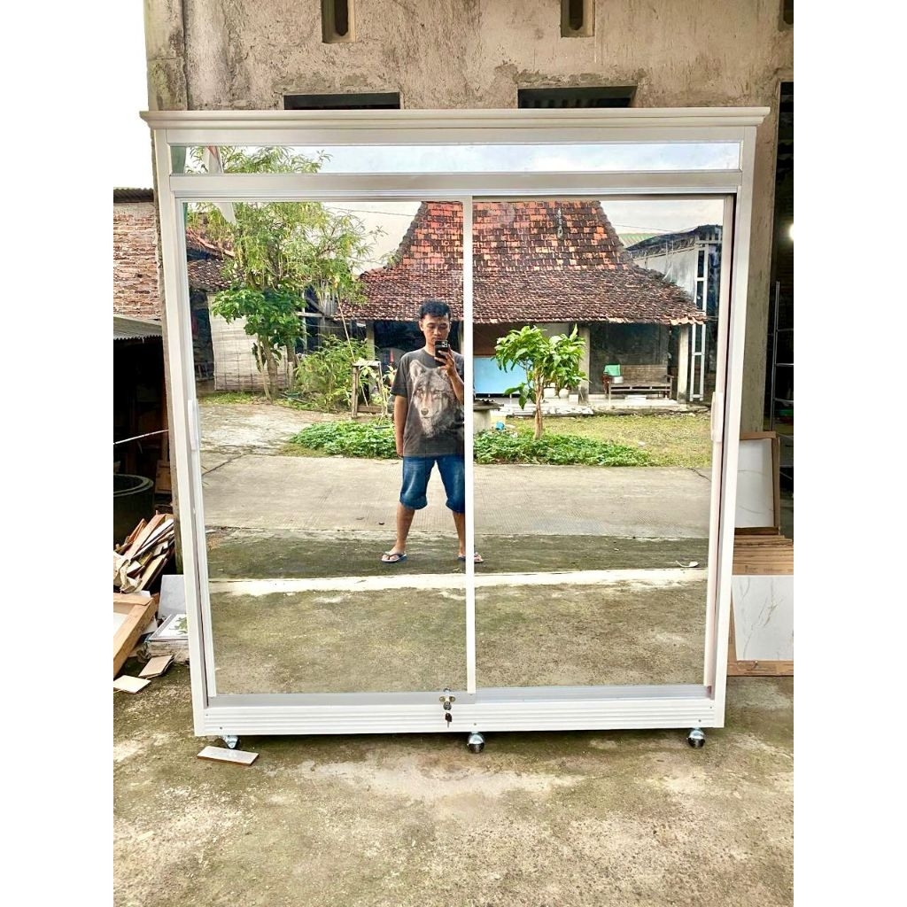 LEMARI PINTU SLIDING | LEMARI GAMIS FULL GANTUNG | LEMARI PAKAIAN | LEMARI ALUMINIUM | LEMARI MURAH 
