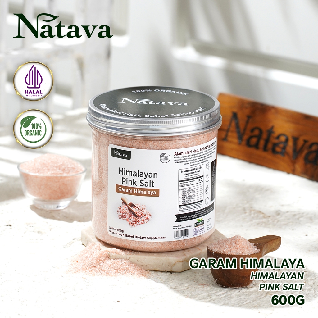 

Natava Himalayan Pink Salt 600g Garam Himalaya Asli Alami