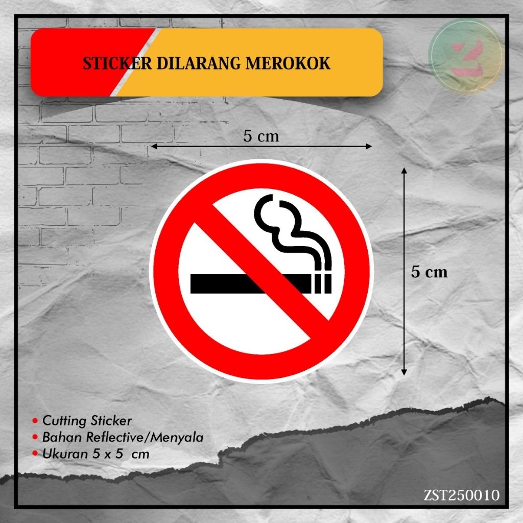 

Sticker Dilarang Merokok