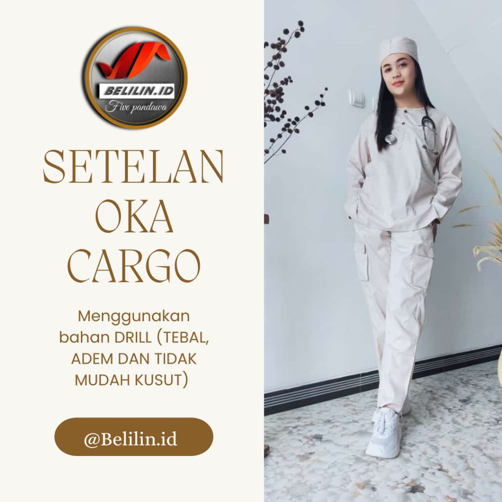 Baju oka cargo setelan celana/baju jaga dokter/baju scrub