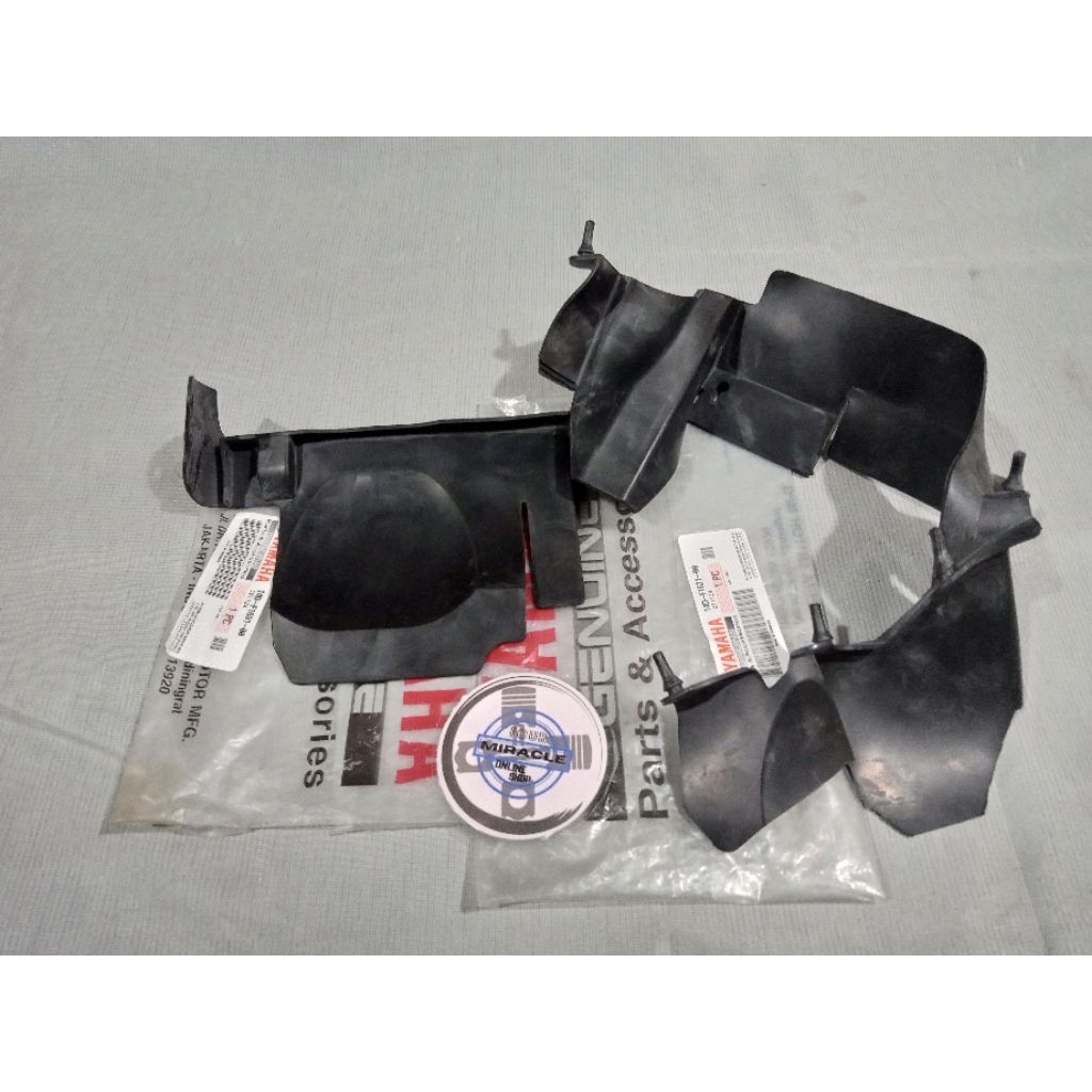 FLAP PELINDUNG BOX FILTER DAN SPAKBOR BELAKANG MIO SOUL KARBU MIO SOUL LAMA 1 SET ATAS BAWAH ORIGINA