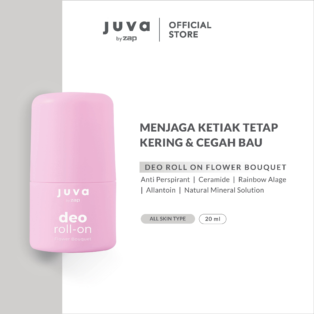 Juva by zap Deo Roll On Flower Bouquet 20 ml - Deodorant untuk keringat berlebih