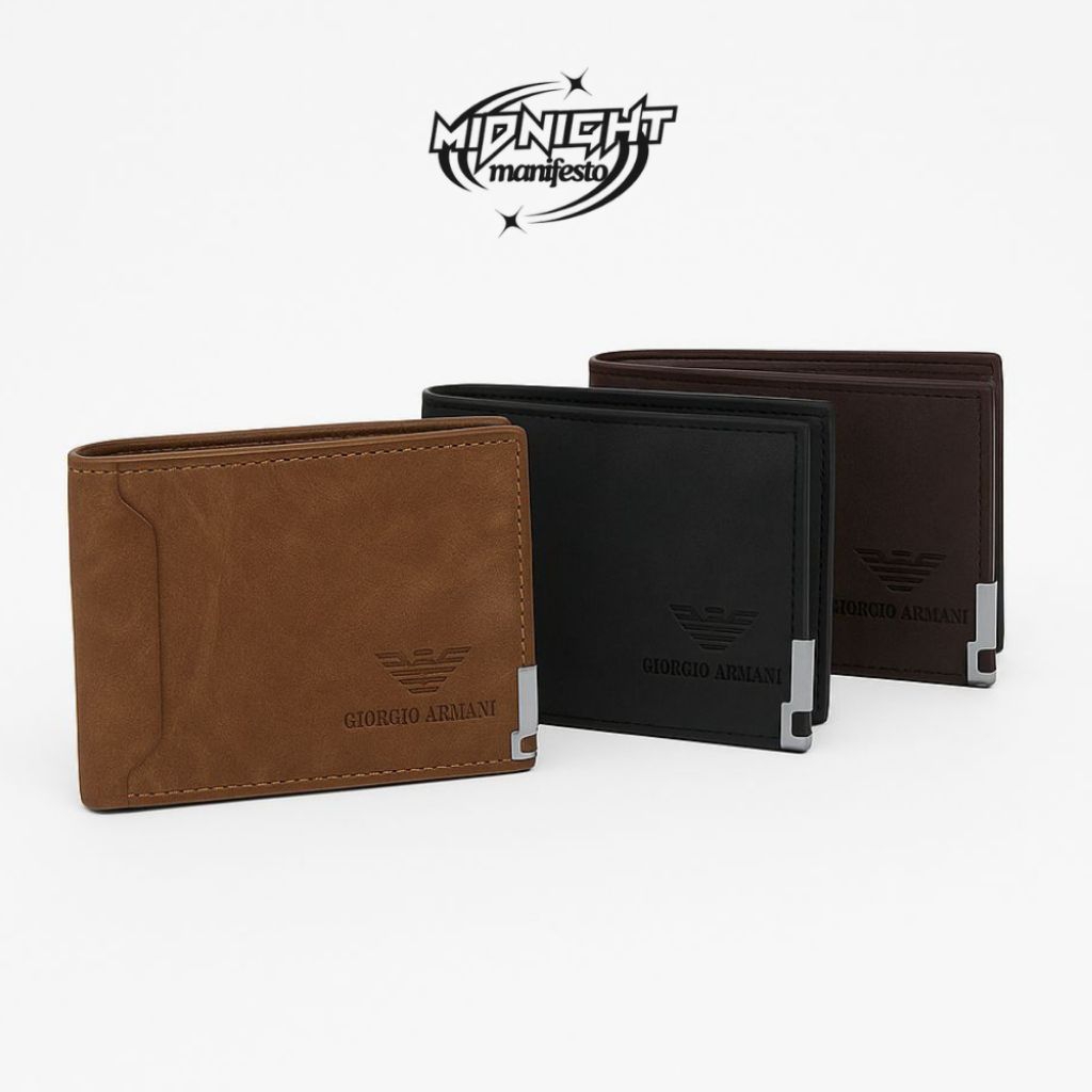 ManWallet DOMPET KULIT GIORGIO ARMANI Pria Black | Coffe | Brown