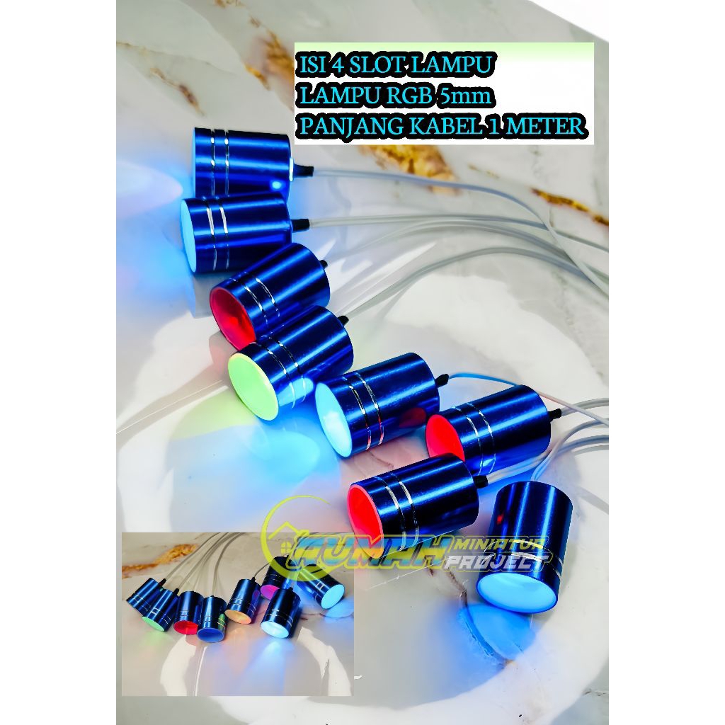 lighting usb lampu sorot sound miniatur rgb 5mm