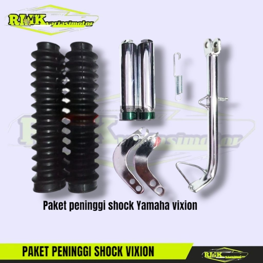 Peninggi Shock Depan Vixion Dan Peninggi Shock Belakang Vixion Satu Paket RMK Varian Peninggi Depan 