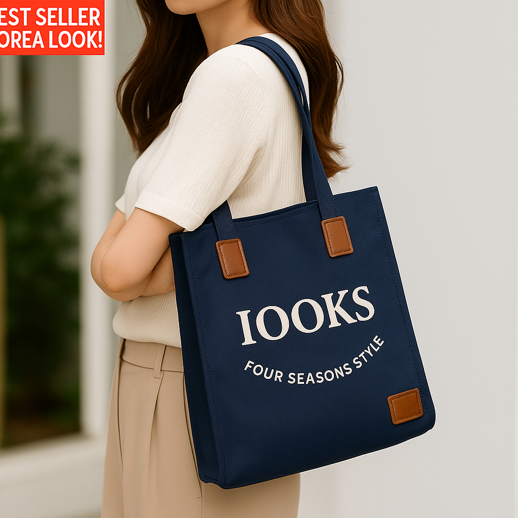 Tas Tote Bag Kuliah Wanita Kanvas Depok