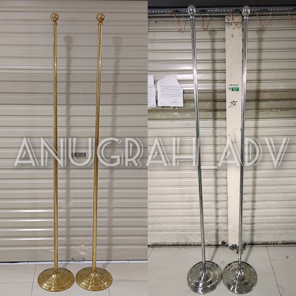 tiang stainless tiang pataka bendera ruangan