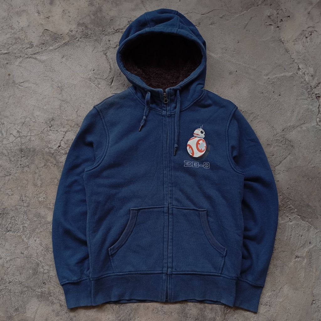 Uniqlo X Star Wars Sherpha Hoodie Blue Navy