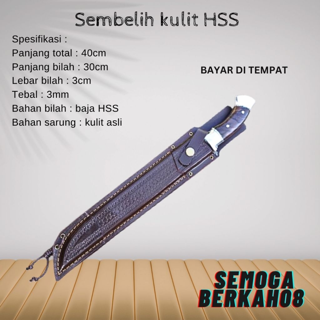 SB GOLOK SEMBELIH ASLI CIBATU BAJA HSS SEPUH SUPER TAJAM.PISAU SEMBELIH SAPI GOLSEM ASLI CIBATU