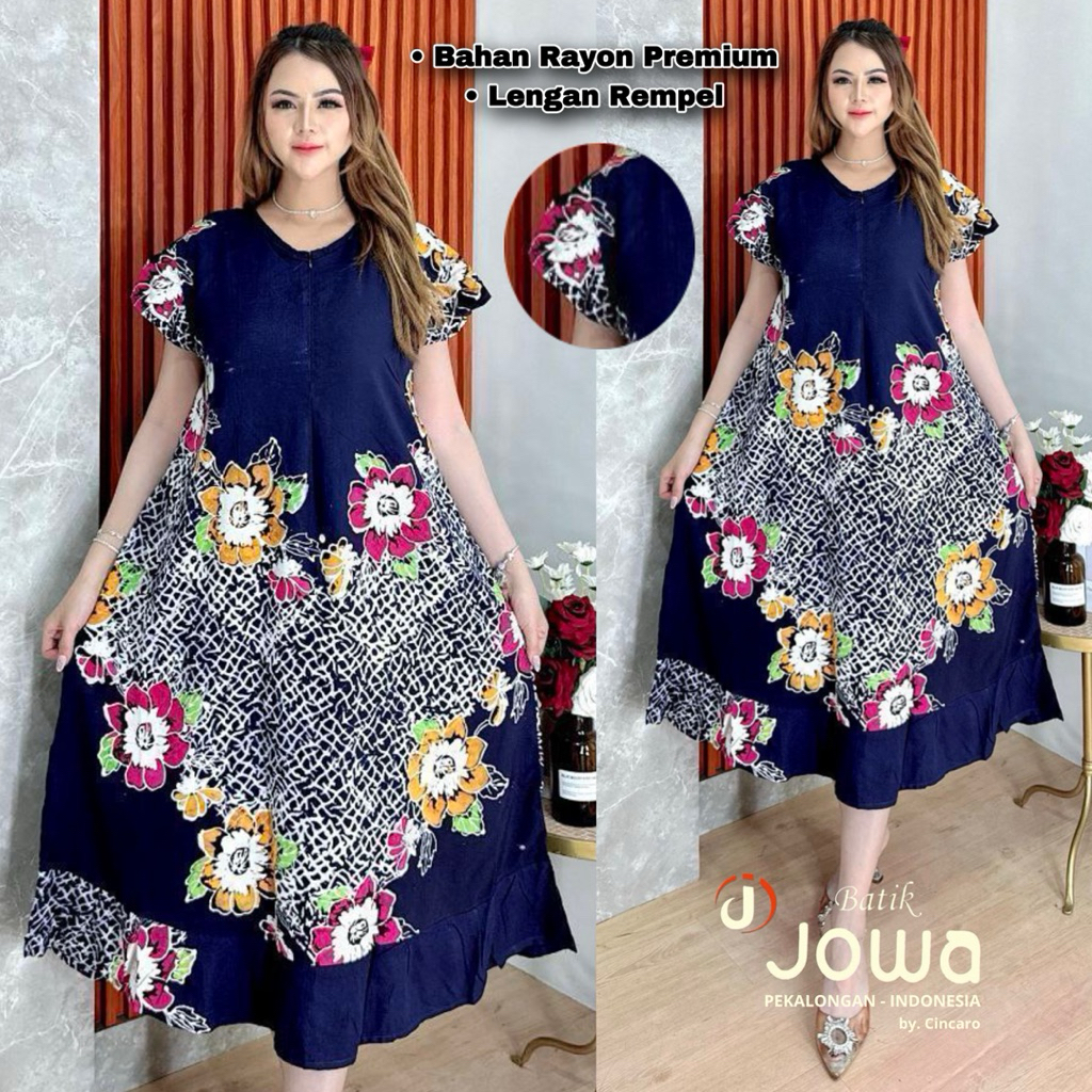 JURAGAN BATIK | Daster Yukensi Bahan Rayon Super Busui Friendly Jumbo Bumil Adem Tebal Murah - Fashi
