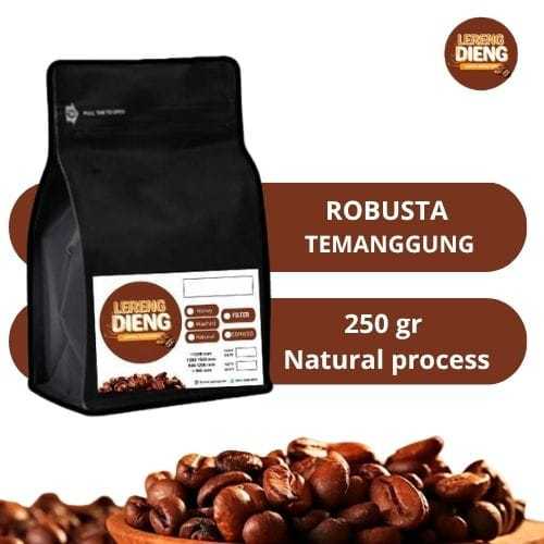 

Kopi Robusta Temanggung Biji Kopi / Bubuk Espreso Kualitas Premium 250 gr Murni 100% Natural Fresh Roasted Bean By Lereng Dieng Coffee