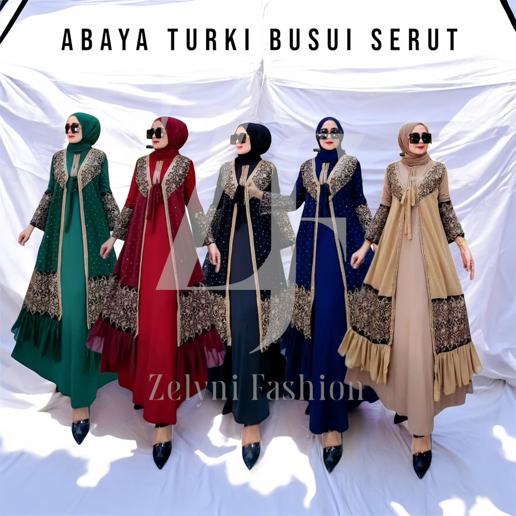 BUSUI ROMPI TERMEWAH TERBARU SERIES WARNA ABAYA TURKI GAMIS ARAB