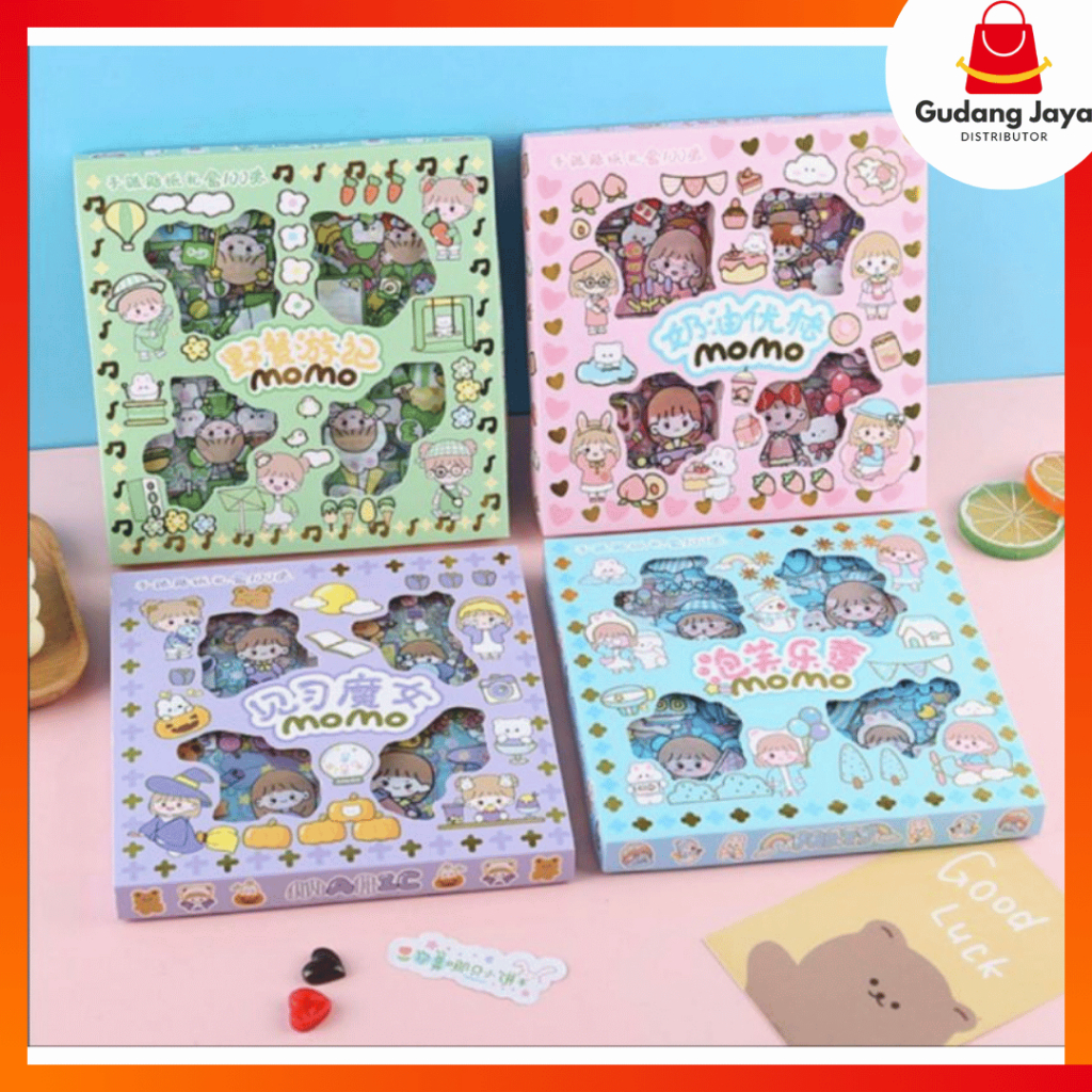

STICKER MOMO SET BESAR / STICKER KARAKTER ANAK MIX ORIGINAL KOREA ISI 100 PCS