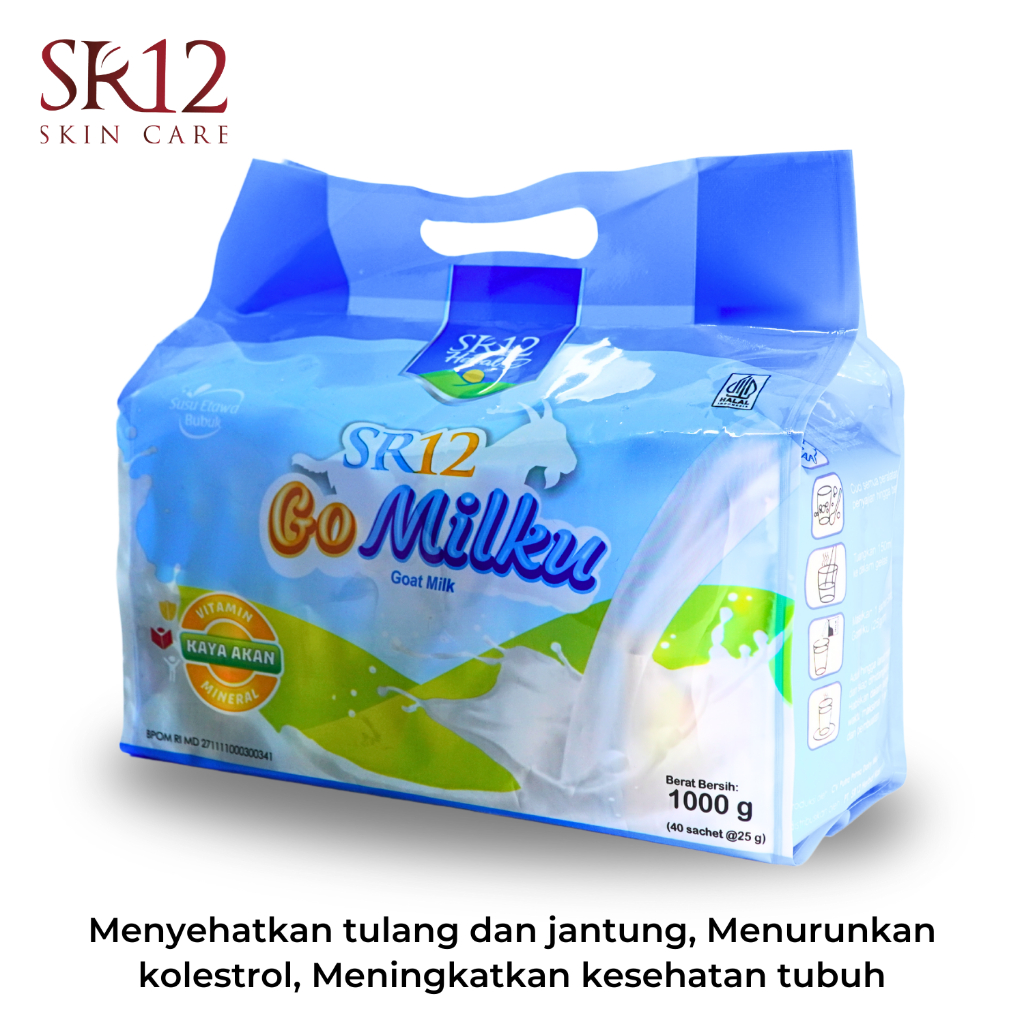 

SR12 Go Milku 40 SACHET Susu Kambing Etawa Susu Gomilku SR12 Susu Kambing Etawa Bubuk
