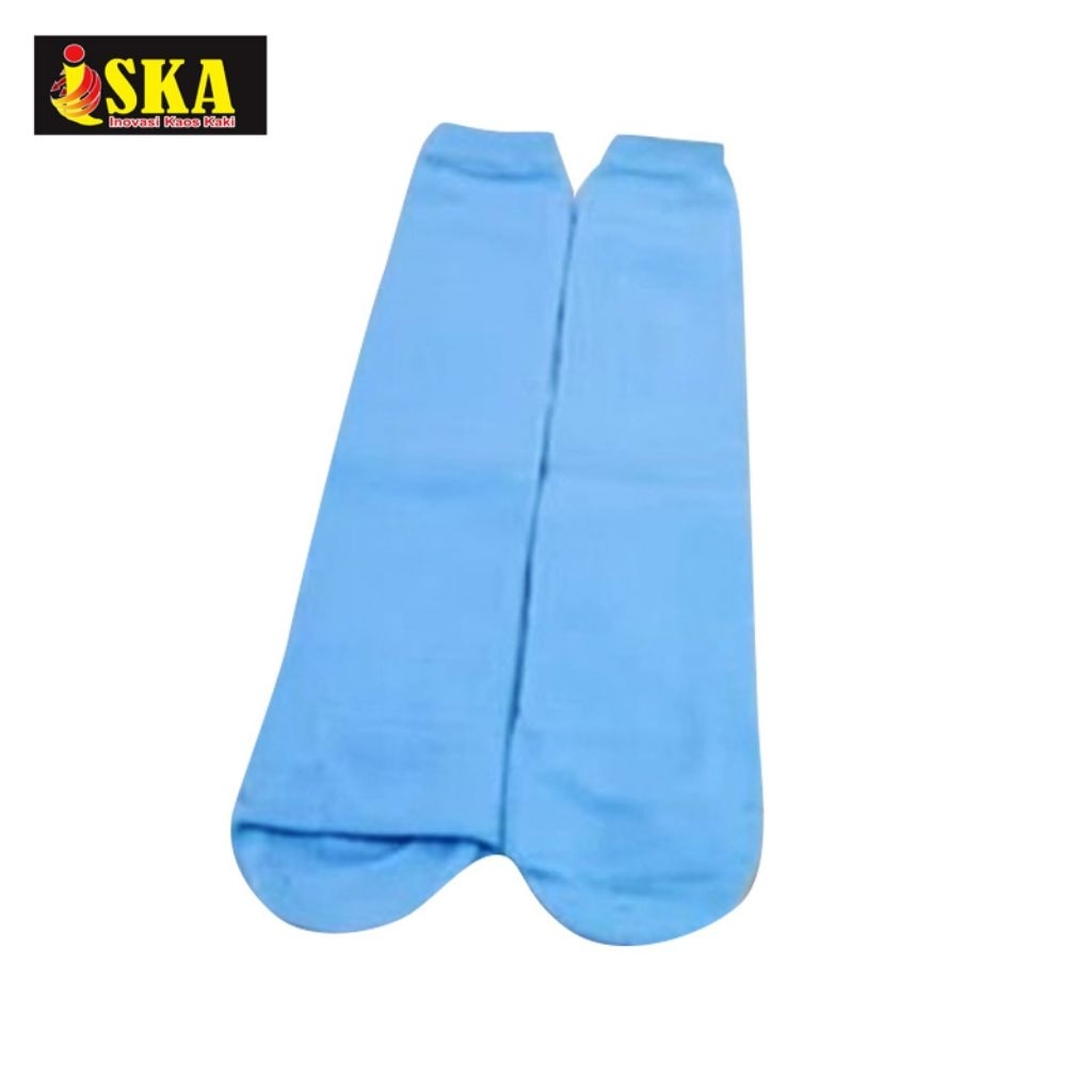Iska Kaos Kaki Wudhu Polos Warna Biru Muda