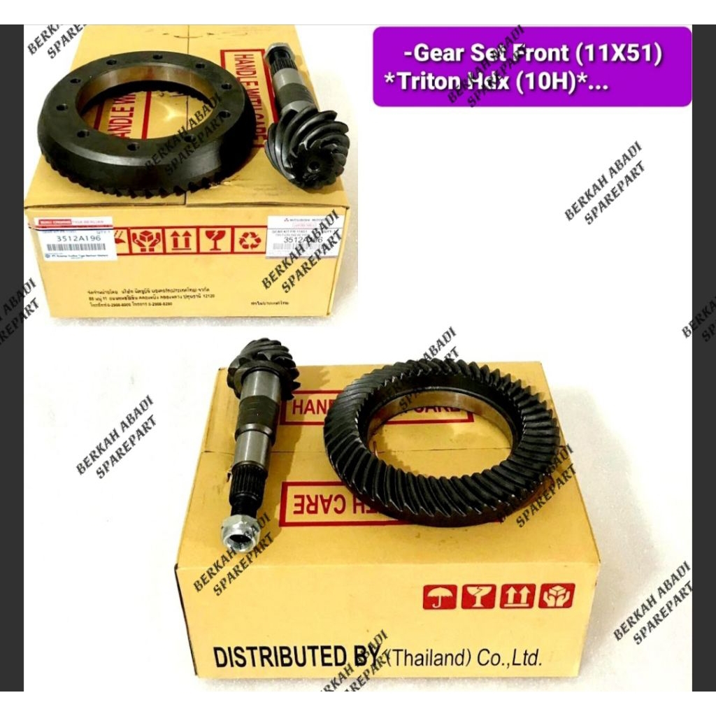 GEAR SET GIGI GARDAN DEPAN CROWN WHEEL ALL NEW TRITON HDX 3512A196