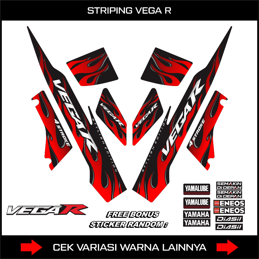 STRIPING VEGA R NEW 2007 / DECAL STIKER YAMAHA VEGA R NEW
